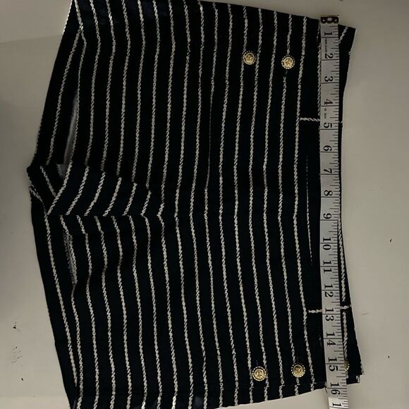 Cynthia Rowley Navy White Sailor Shorts Gold Buttons Size 2 - Picture 5 of 6